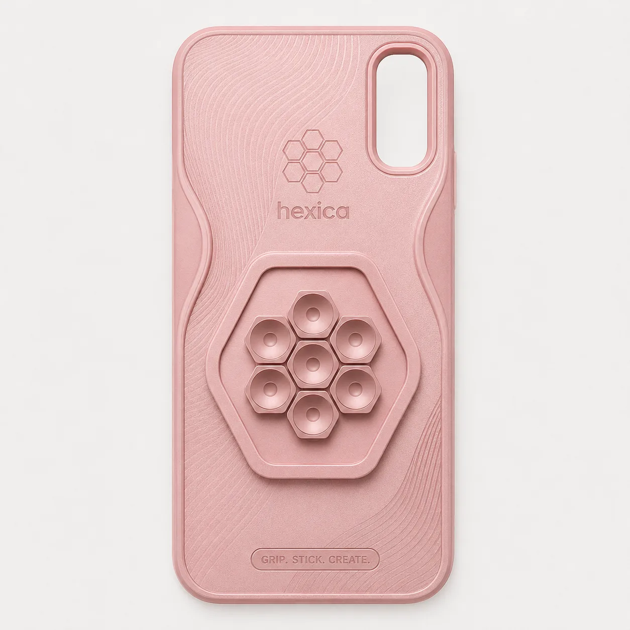 Pink B.Line Creator Grip rear plate with a honeycomb of suction cups
